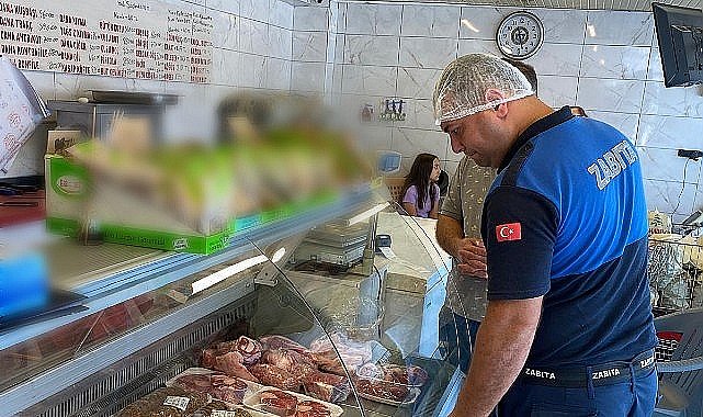 Zabıta ekiplerinden kasaplarda denetim