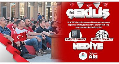 Başkan Arı'dan Milli Maç Öncesi Çocuk ve Gençlere Tablet ve Bisiklet Müjdesi