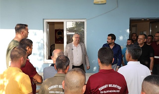 Başkan Ertaş, belediye şantiyesini ziyaret etti