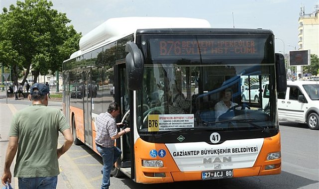 Gaziantep'te 15 Temmuz’da toplu ulaşım ücretsiz olacak