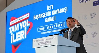 İBB bağlı kuruluşu İETT, İstanbul'daki 19. garajının inşasına Ekrem İmamoğlu'nun katıldığı törenle başladı