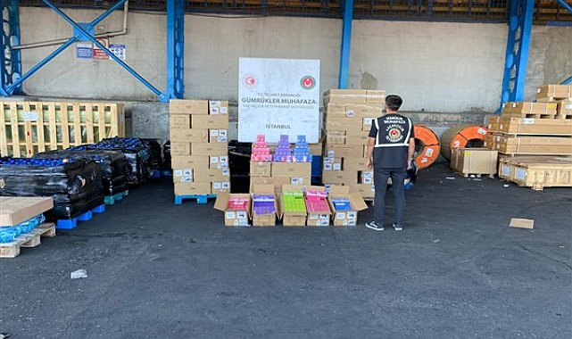 İstanbul Ambarlı Limanı'nda 30 milyon lira değerinde kaçak elektronik sigara ele geçirildi