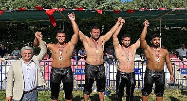 Kemer Belediye pehlivanı Isparta'da 2'nci oldu