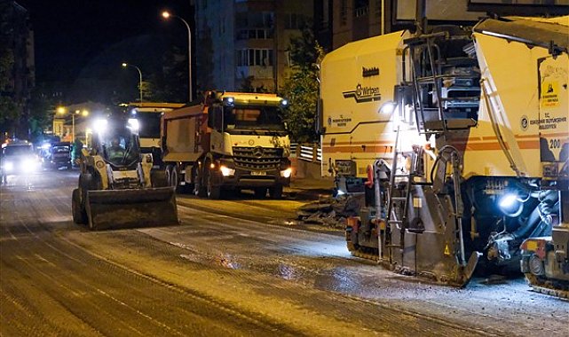Maide Bolel Huzurevi Caddesi’nde asfalt onarım ve yenileme çalışmaları devam ediyor