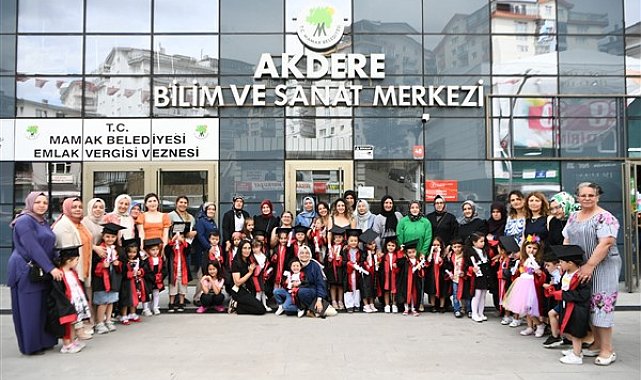 Mamak Belediyesi Akdere Bilim ve Sanat Merkezi anasınıfı öğrencileri mezun oldu