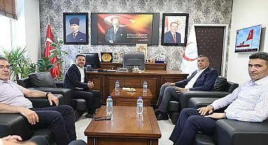 Nevşehir Belediye Başkanı Rasim Arı, Nevşehir İl Sağlık Müdürü Op. Dr. Hasan Tartar'ı ziyaret etti