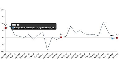 Tüik: Sanayi üretimi yıllık %0,1 azaldı