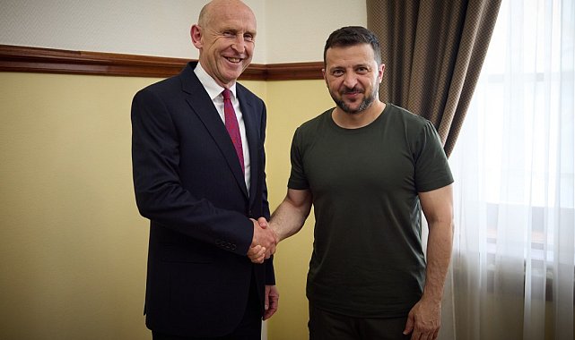 Ukrayna Devlet Başkanı Zelenski, İngiltere Savunma Bakanı Healey ile görüştü