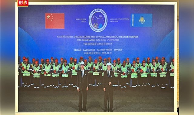 Xi ve Tokayev Trans-Hazar Uluslararası Taşımacılık Rotası'nın açılış törenine katıldı