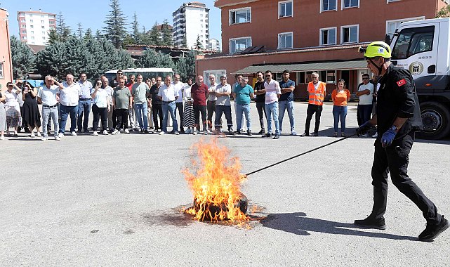 Yenimahalle’de yangın tatbikatı yapıldı