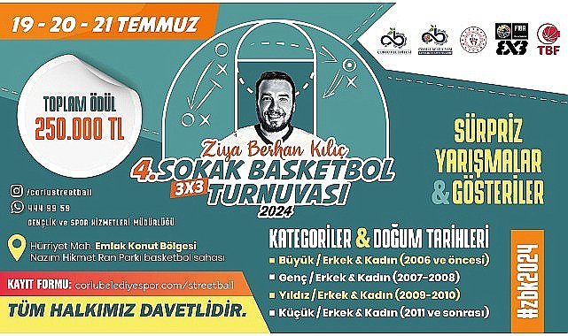 ZBK Sokak Basketbol Turnuvası FİBA 3x3 İmzasıyla Gerçekleştirilecek
