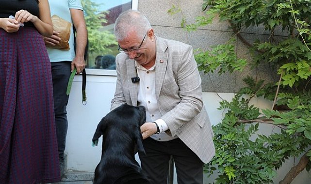 Başkan Ertaş, sokak köpeği sahiplendi