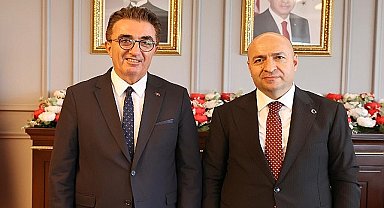 Başkan Mutlu'dan yeni Kaymakam Çiftçi'ye ziyaret