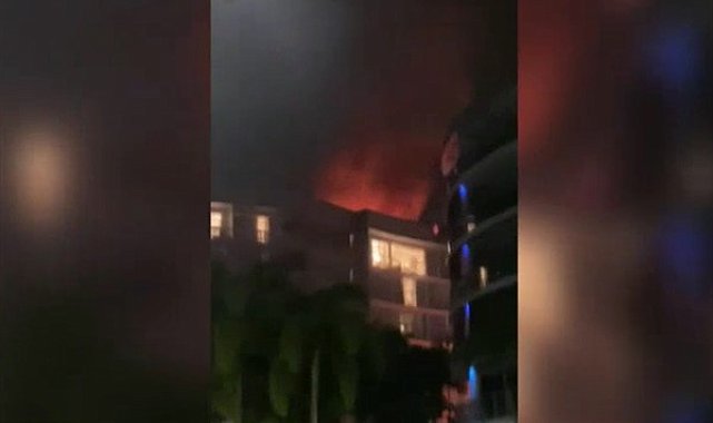 Çalıntı helikopter Hilton otelinin çatısına çarptı