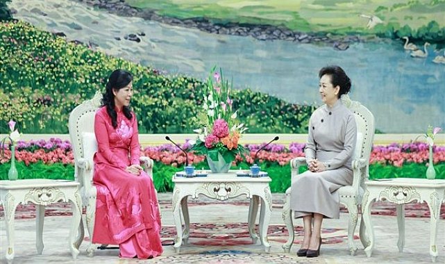 Çin-Vietnam First Lady çay sohbeti