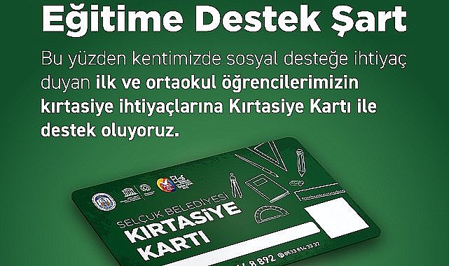 Efes Selçuk Belediyesi Kırtasiye Kartı ile Öğrencilerin Yanında
