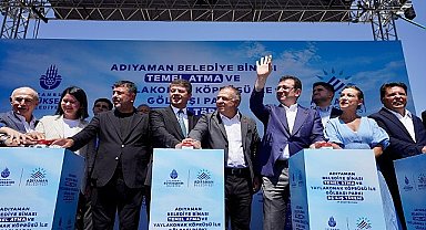 Ekrem İmamoğlu, Adıyaman Belediye Binası Temel Atma ve İBB destekleri ile tamamlanan Yaylakonak Köprüsü ile Gölbaşı Parkı Açılış Töreni'ne katıldı
