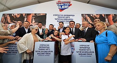 Ekrem İmamoğlu Eyüpsultan-Bayrampaşa Tramvay Hattı'nın Yapımına Öz Kaynak Kullanımıyla Başlandı