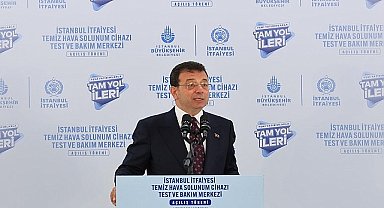 Ekrem İmamoğlu, İstanbul İtfaiyesi'ni dışa bağımlı olmaktan kurtaracak 'Temiz Hava Solunum Cihazı Test ve Bakım Merkezi' açılışında konuştu