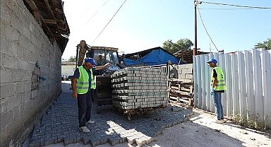 Hamamlı Mahallesinde Sokaklar Parke Taşla Kaplanıyor