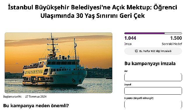 İzmir ve İstanbul'da 30 yaş üstü öğrenciler ulaşım maliyetlerinde eşitlik istiyor