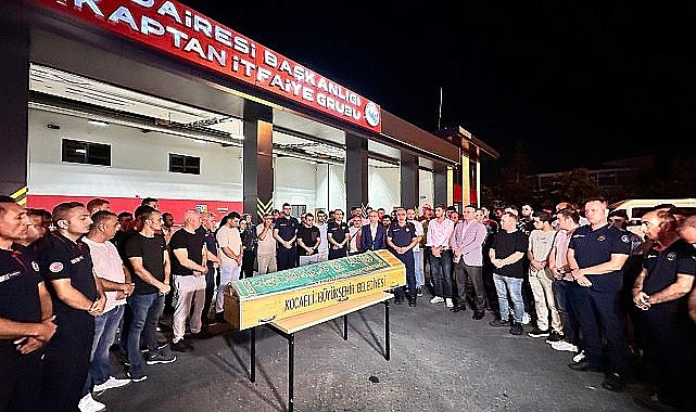 Kazada ölen itfaiye personeli için tören düzenlendi