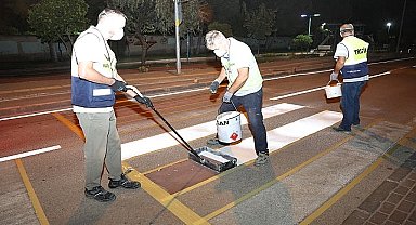 Nilüfer ekipleri gece mesaisinde 