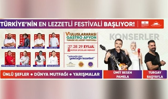 6. Uluslararası GastroAfyon Turizm ve Lezzet Festivali başlıyor
