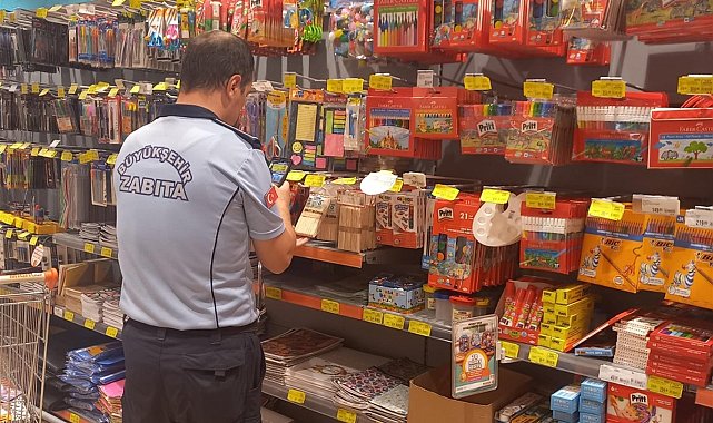 Balıkesir Büyükşehir Belediye Zabıtasından okul alışverişi mesaisi