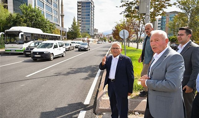 Büyükkılıç, Tacettin Veli Bulvarı’ndaki çalışmaları inceledi