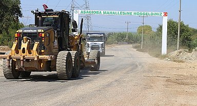 Büyükşehir'den Serik Aşağıoba Mahallesi'nde asfalt çalışması