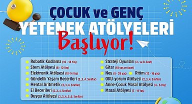 Çocuk ve Genç Yetenek Atölyeleri başlıyor