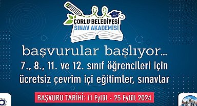 Çorlu Belediyesi Sınav Akademisi Başvuruları Başladı