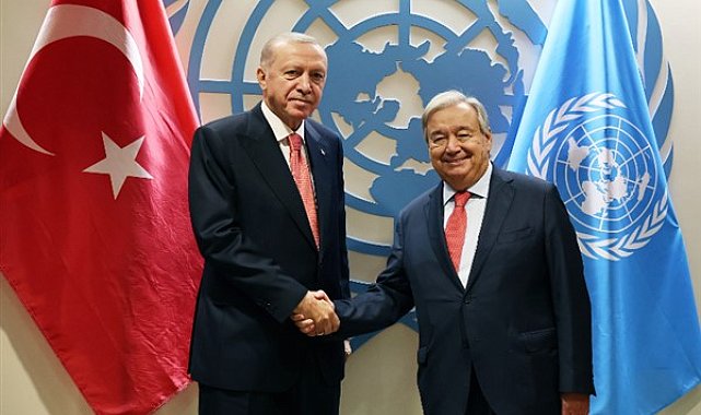 Cumhurbaşkan Erdoğan, BM Genel Sekreteri Guterres ile bir araya geldi