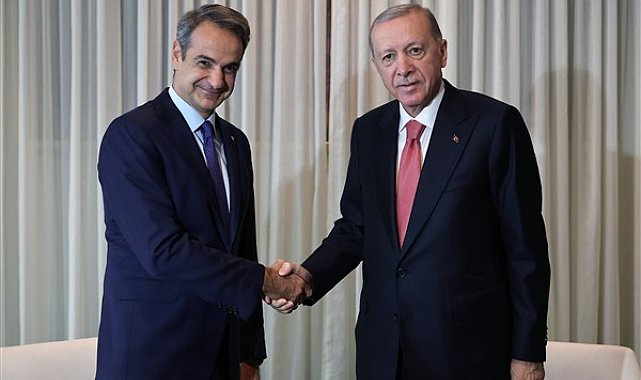 Cumhurbaşkanı Erdoğan, Yunanistan Başbakanı Miçotakis ile bir araya geldi