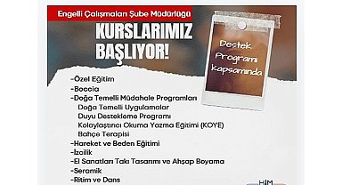 Engelli yurttaşlar için kurs dönemi başlıyor