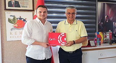 Gençlik Parlamentosu Başkanı Bahar'dan Başkan Topaloğlu'na ziyaret 