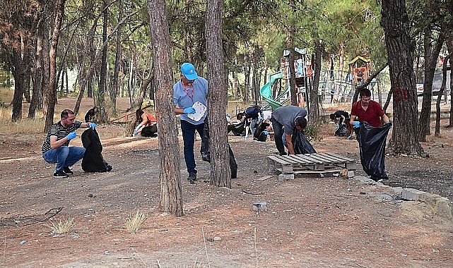 Gönüllülerden çevre temizliği Kıvılcımı