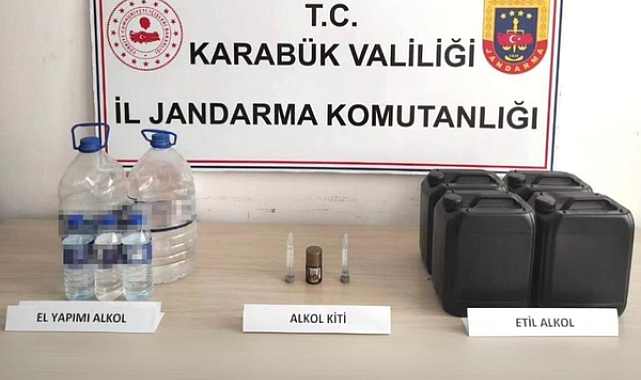 Karabük’te 6 litre el yapımı alkol ele geçirildi