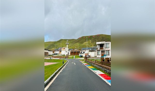 Karla kaplı yayla yeni bir görünüme kavuşuyor