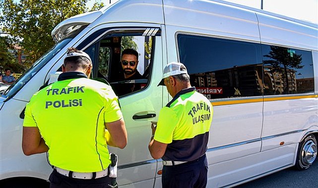 Malatya'da servis araçlarının yönetmeliğe uygunluğu denetlendi
