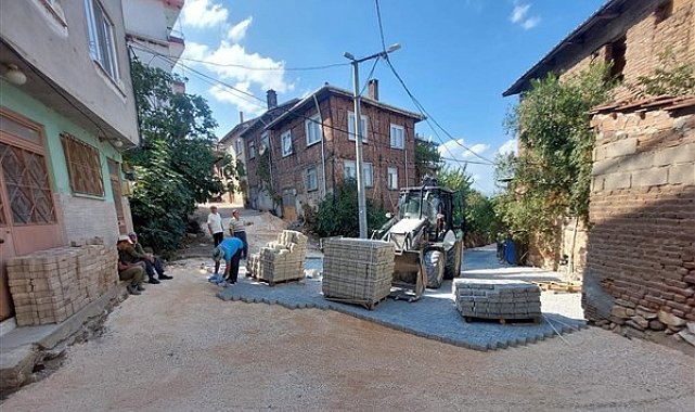 Orhangazi Belediyesinden Heceler Mahallesi’ne 5 bin 500 metrekarelik parke çalışması