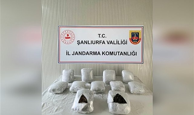Şanlıurfa Jandarma Komutanlığı tarafından 12 bin 387 gram uyuşturucu ele geçirildi