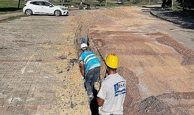 Şekerpınar'da 2 kilometre içme suyu hattı yenilendi