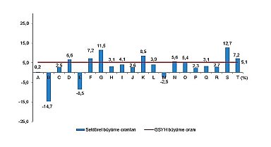 Tüik: Bağımsız yıllık gayrisafi yurt içi hasıla 2023 yılında %5,1 arttı