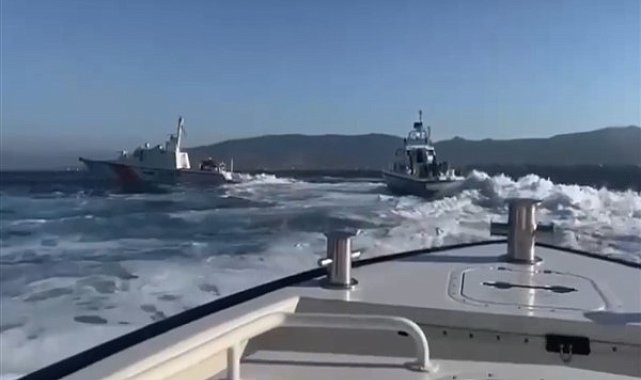 Türk balıkçı teknesini taciz eden Yunanistan Sahil Güvenlik unsuru bölgeden uzaklaştırıldı