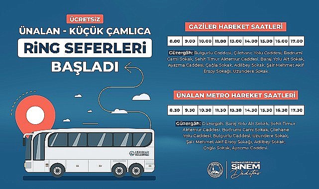 Üsküdar Belediyesi, Ünalan ve Küçük Çamlıca mahalleleri arasında ulaşım kolaylığı sağlamak amacıyla yeni bir ring hattında seferleri başlattı