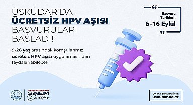 Üsküdar'da Ücretsiz HPV Aşısı İçin Başvurular Başladı