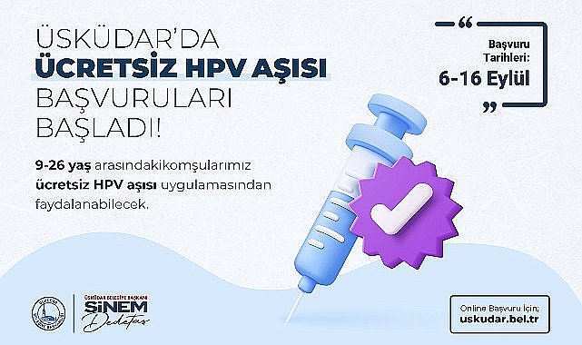 Üsküdar'da Ücretsiz HPV Aşısı İçin Başvurular Başladı
