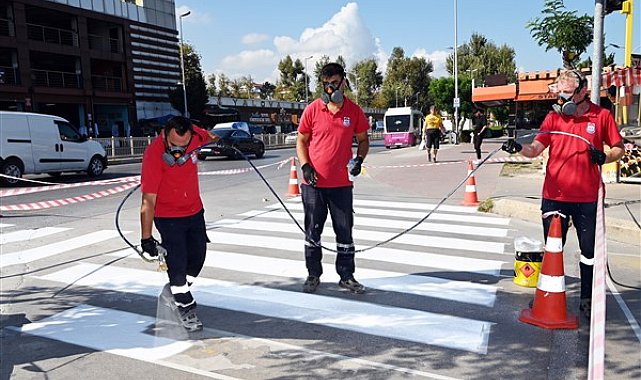 Yalova'da yaya yolları iyileştirme çalışmaları sürdürülüyor